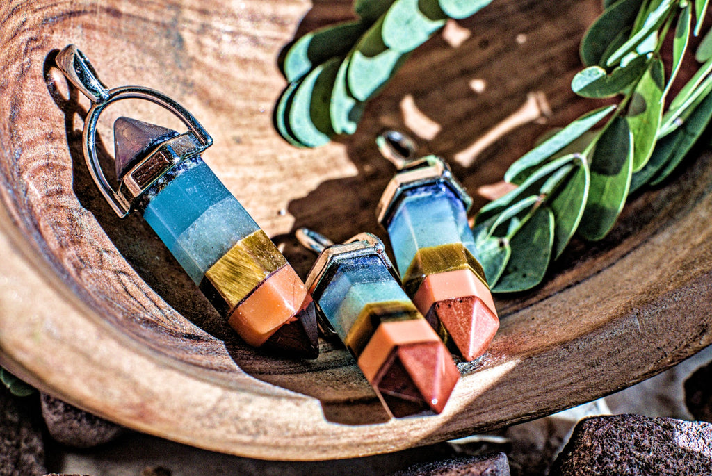 Assorted Hexagonal Gemstone -Pendants