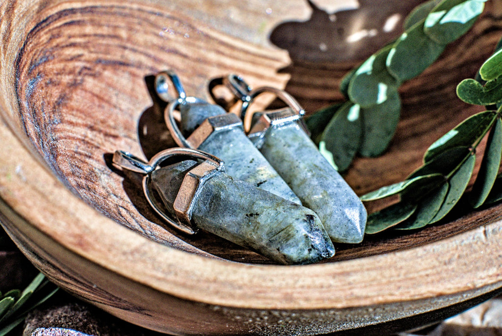 Assorted Hexagonal Gemstone -Pendants