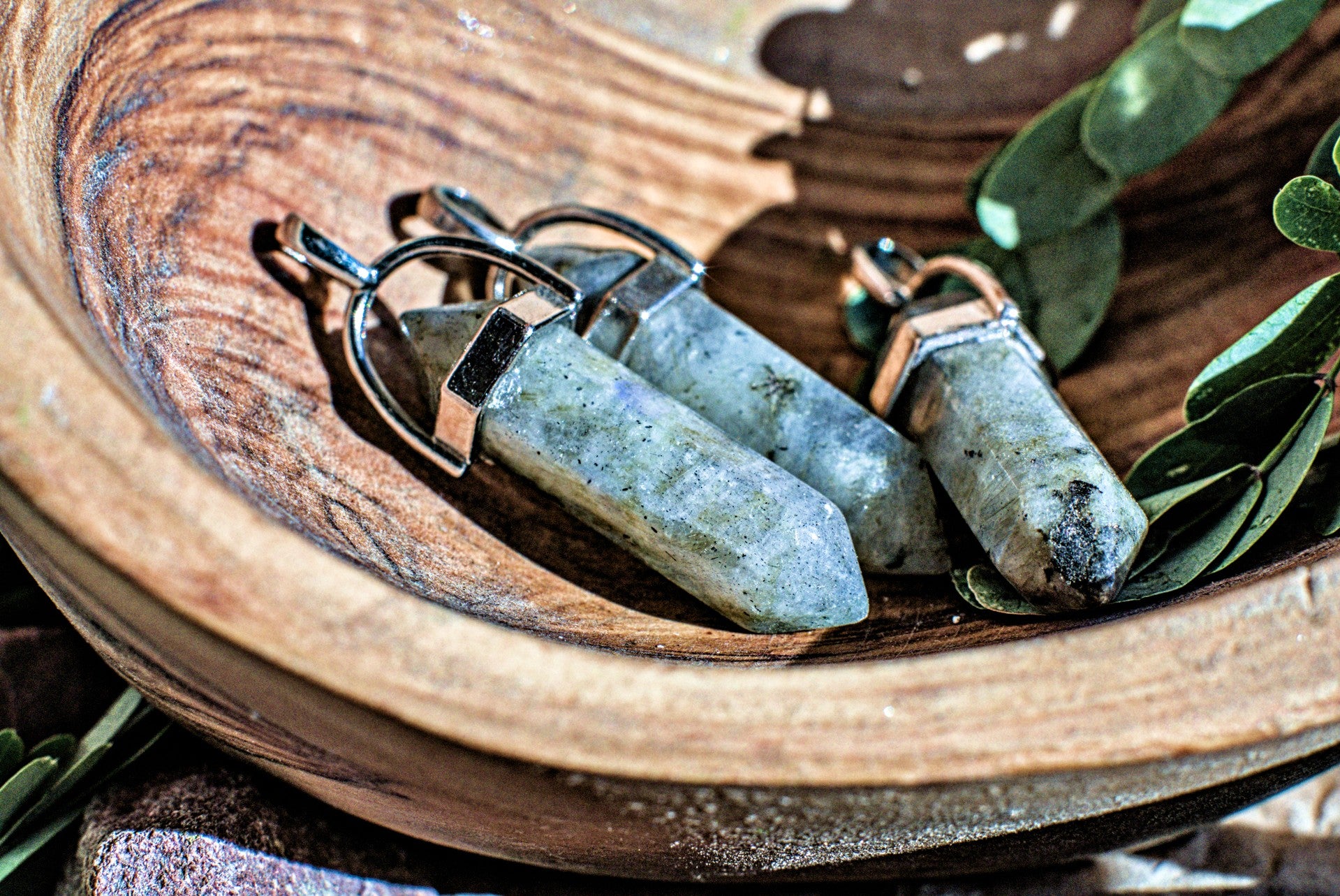 Assorted Hexagonal Gemstone -Pendants