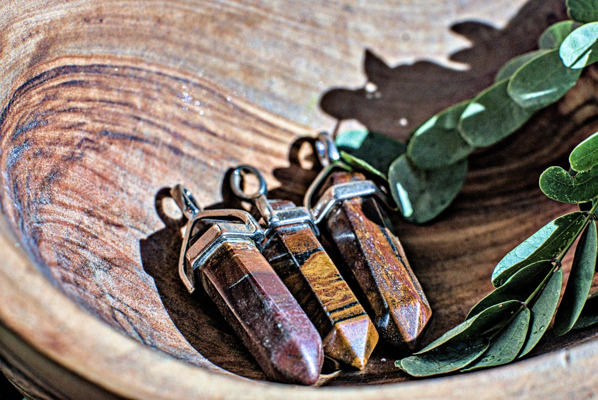 Assorted Hexagonal Gemstone -Pendants