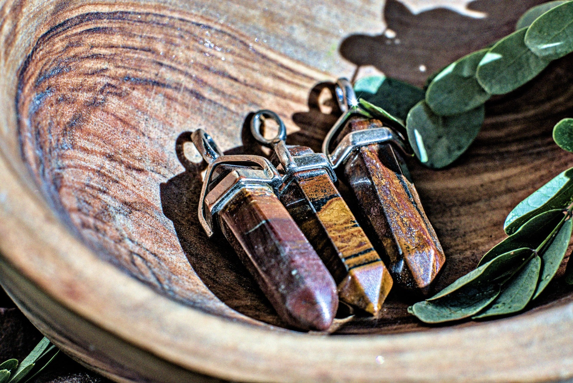 Assorted Hexagonal Gemstone -Pendants