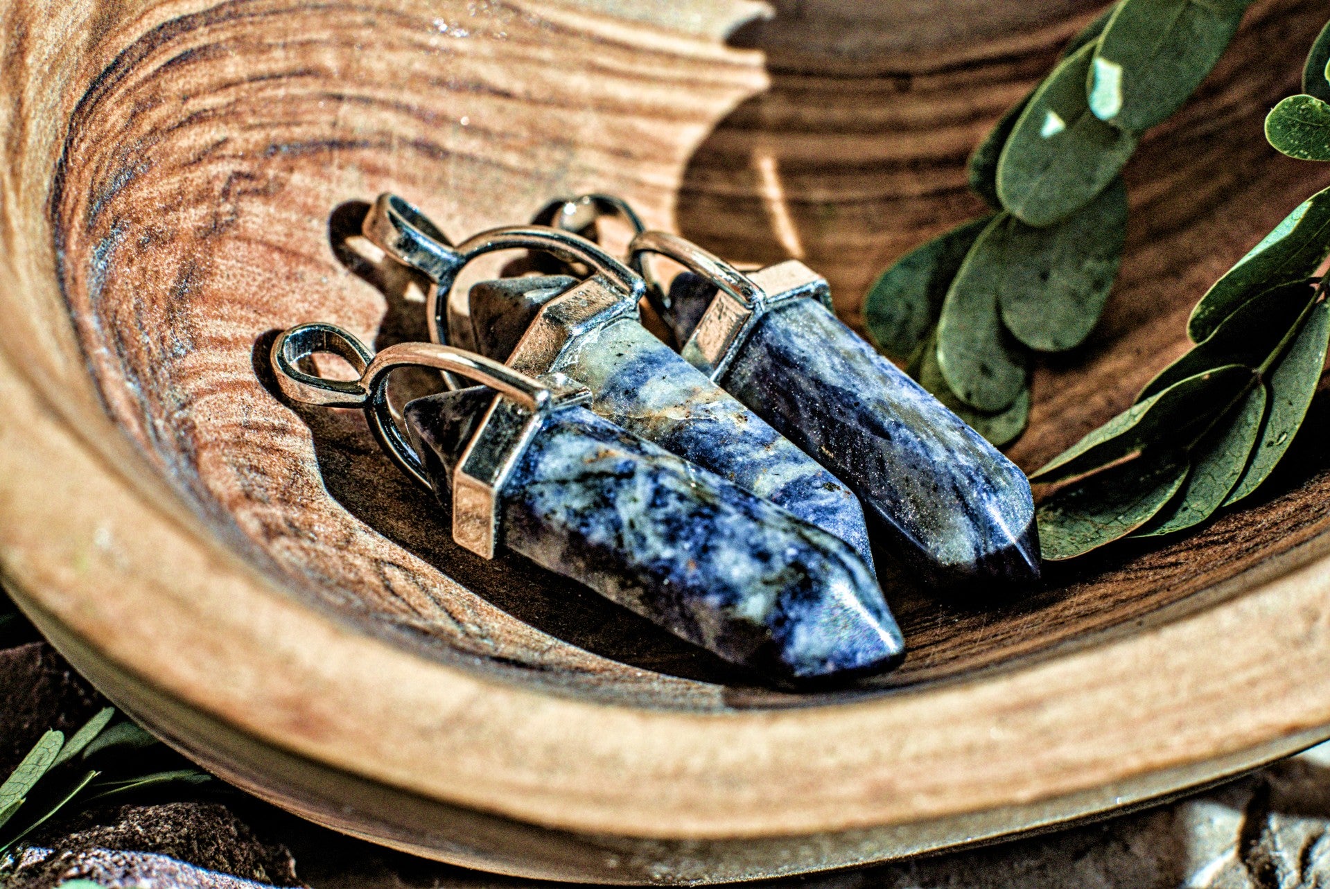Assorted Hexagonal Gemstone -Pendants