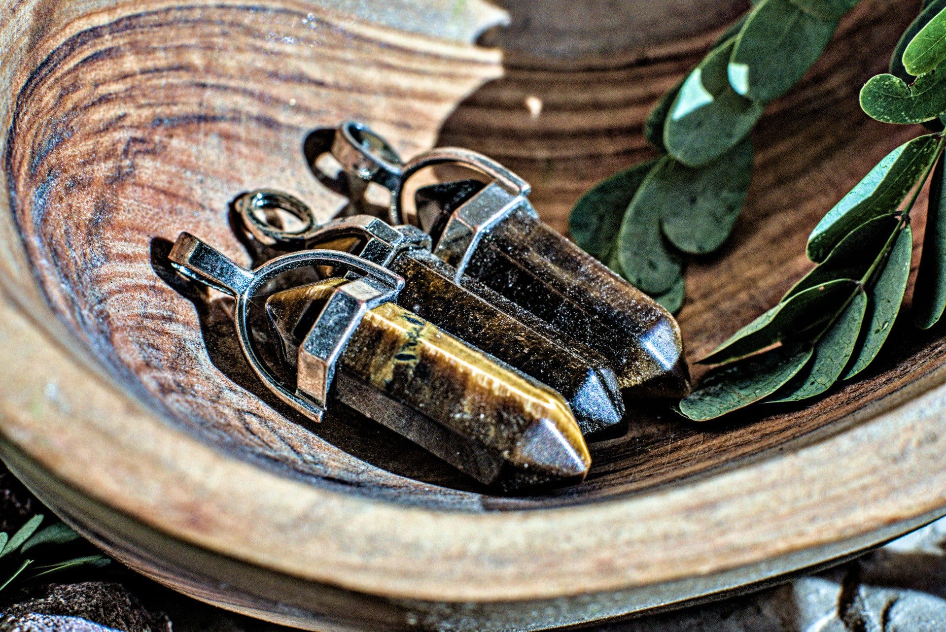 Assorted Hexagonal Gemstone -Pendants