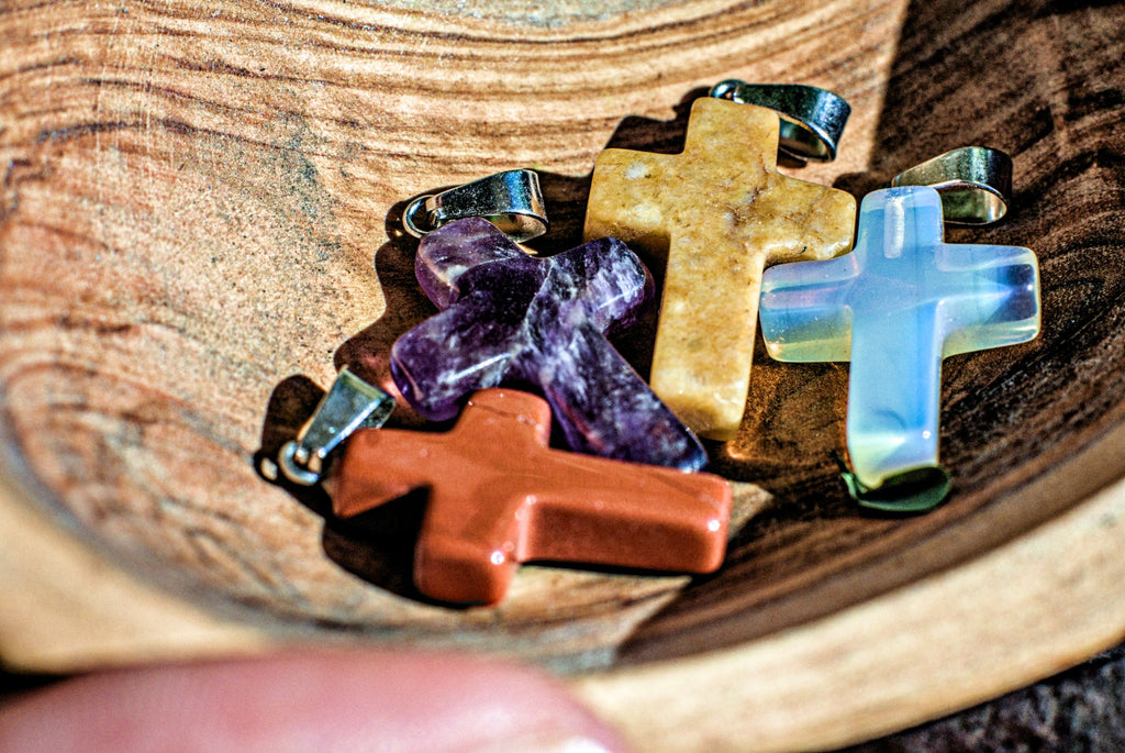 Mixed Gemstone -Small Cross
