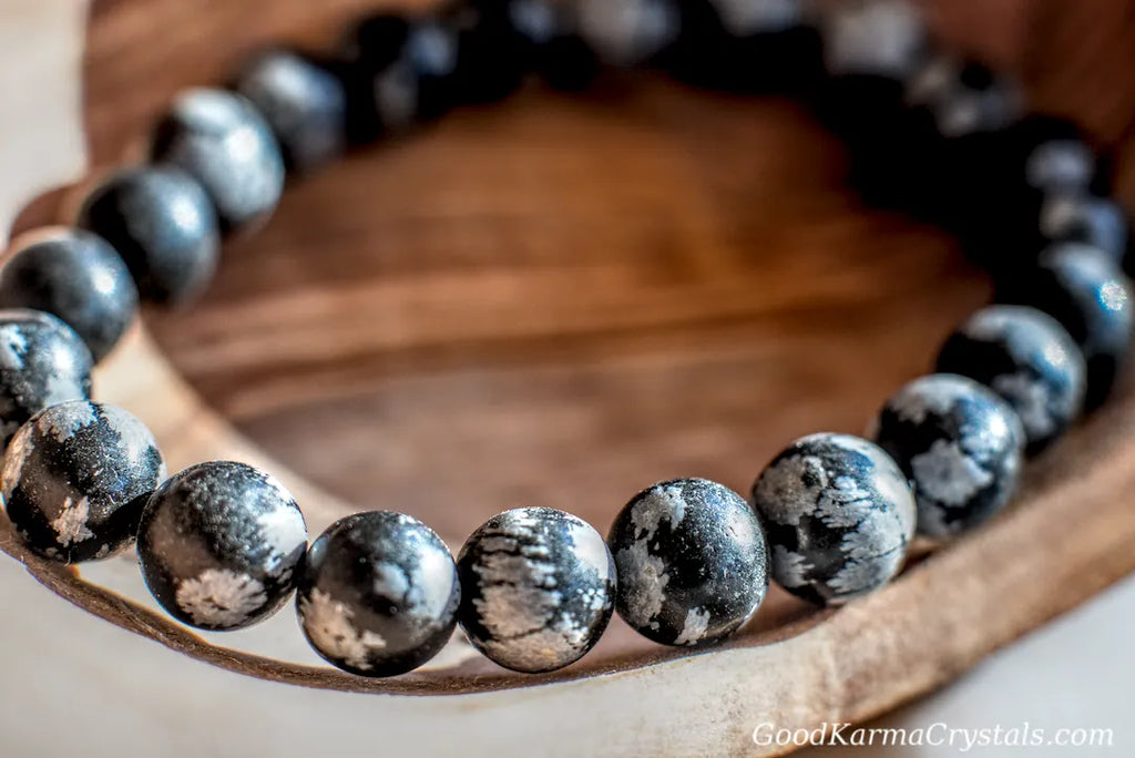 Snowflake Obsidian -8mm Bracelet