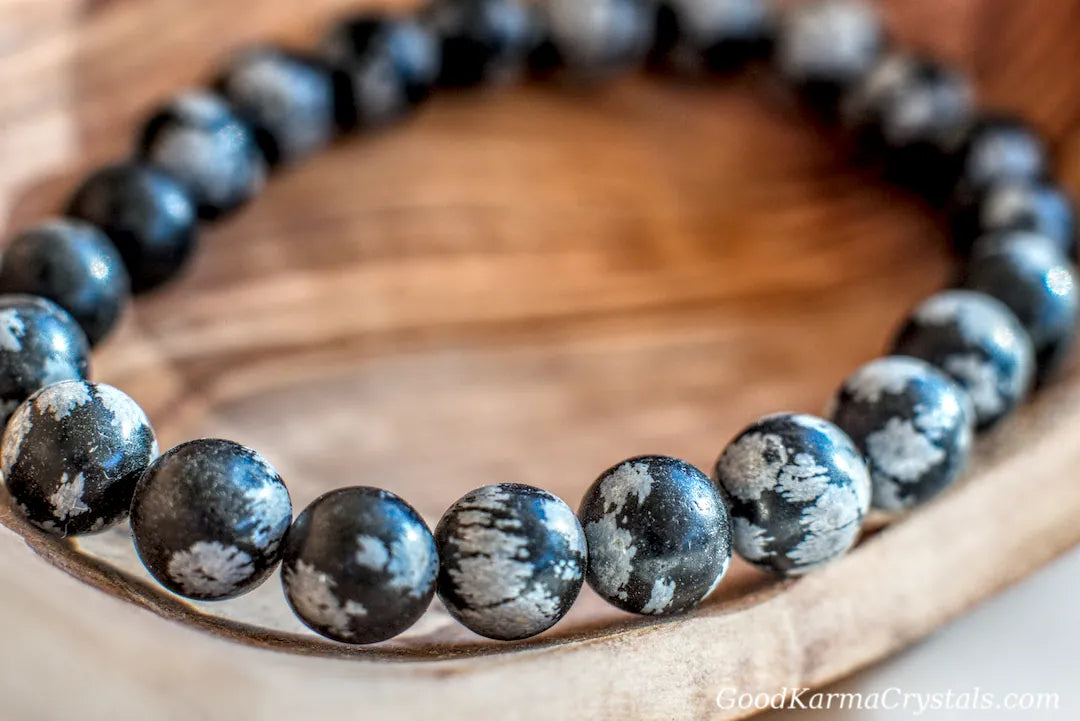 Snowflake Obsidian -8mm Bracelet