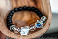 Clear Quartz -Pyramid Hand  Charm Bracelet