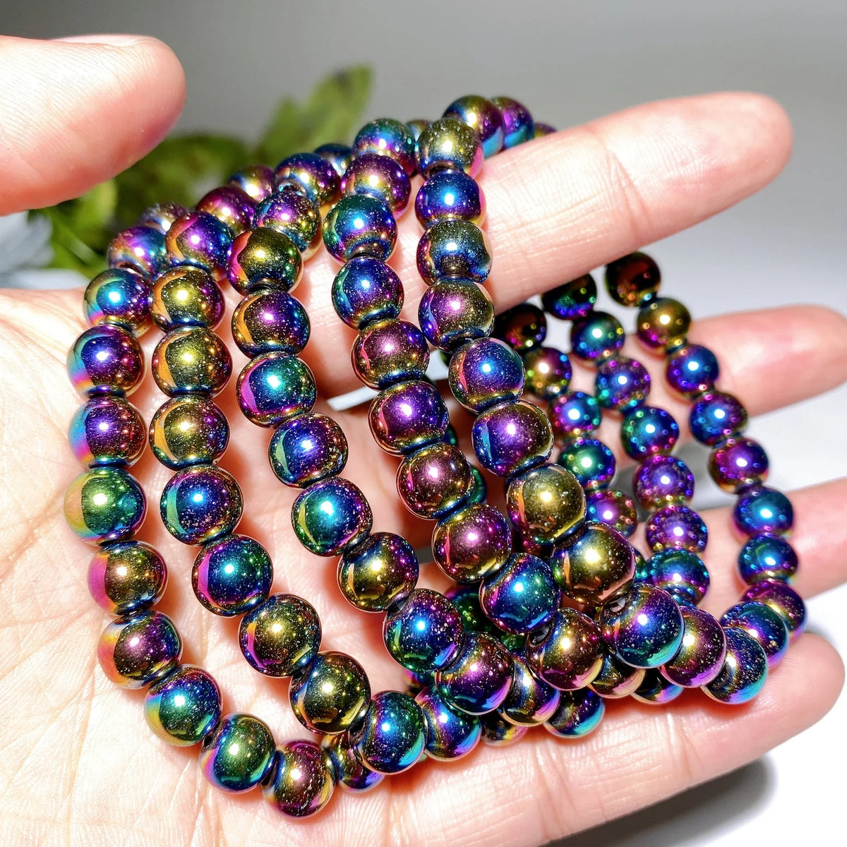 Rainbow Hematite - 8mm Bracelet