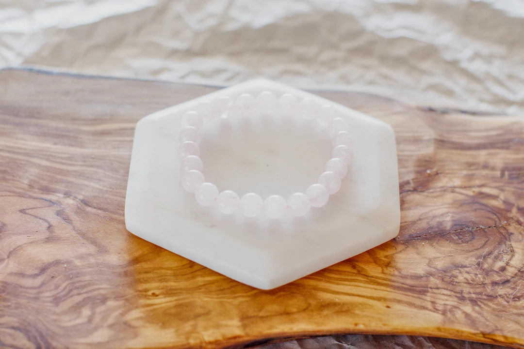 ROSE QUARTZ HAND BRACELET image 1