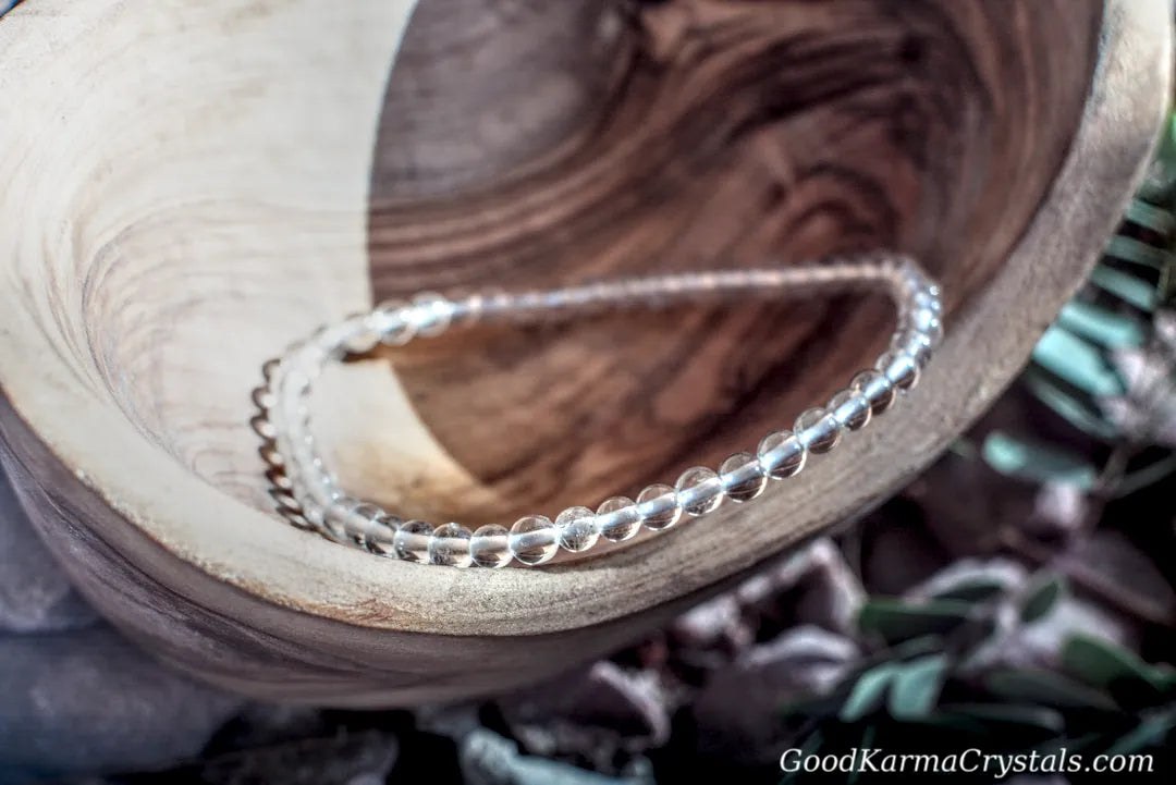 4MM CLEAR QUARTZ BRACELET image 0