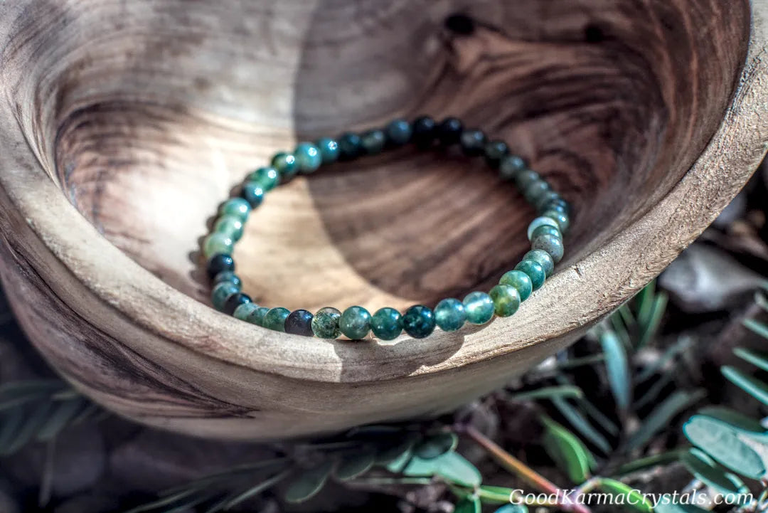 4MM MOSS AGATE BRACELET image 0