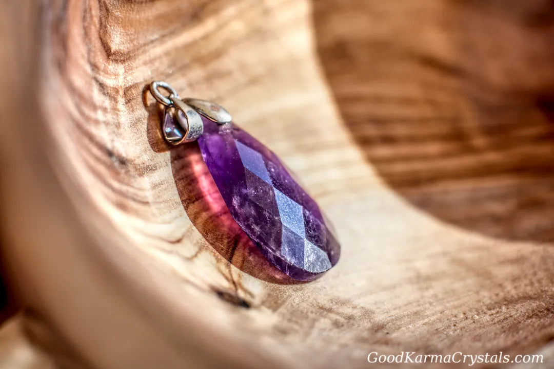 AMETHYST DROP PENDENT image 0