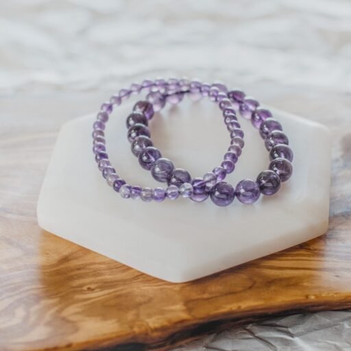 Amethyst Bracelets in 4mm and 8mm