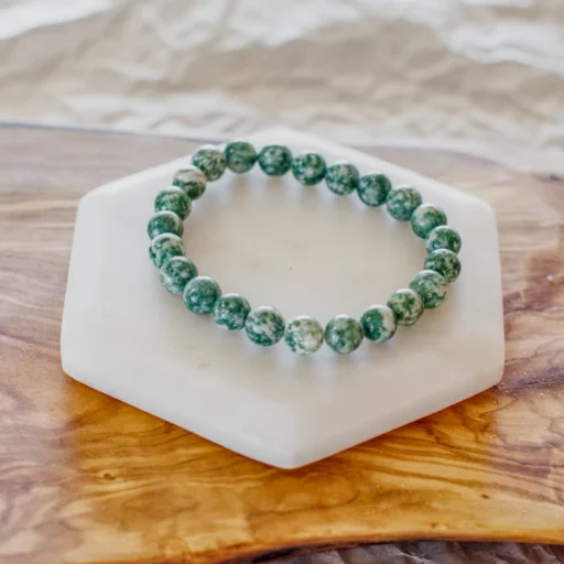 8mm Green Jade Bracelet