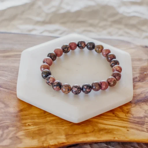 8mm RHODONITE BRACELET