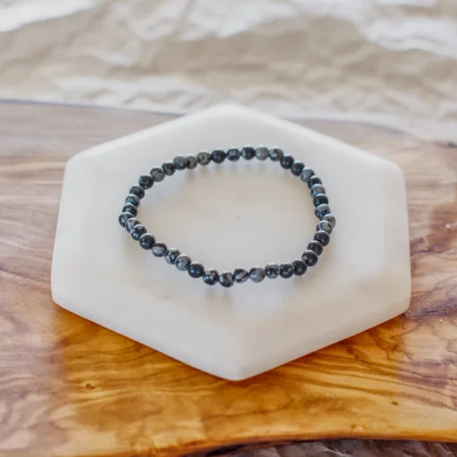 4mm Snowflake Obsidian