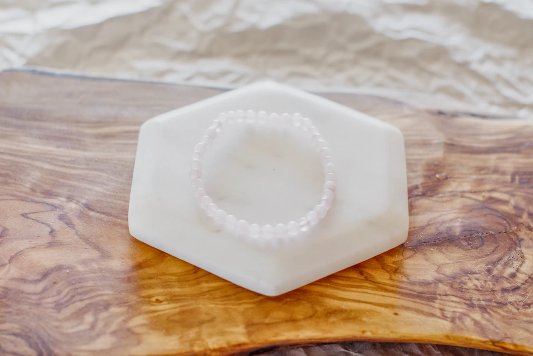 Rose Quartz Bracelet 4mm - Image 2