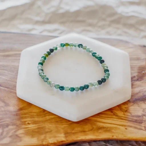 4mm Moss Agate Bracelet