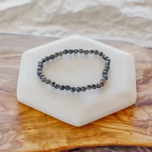 Snowflake Obsidian Bracelet 4mm