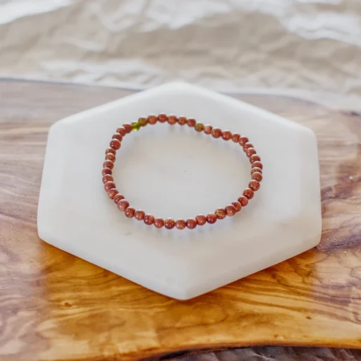 4mm Red Sand Stone Bracelet
