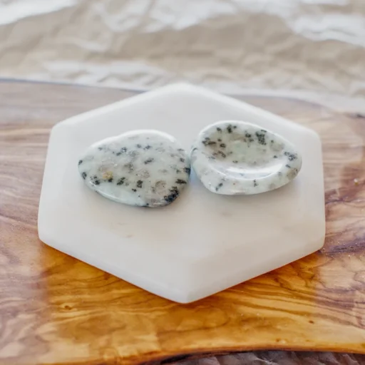 8mm Kiwi Jasper Worry Stone Heart