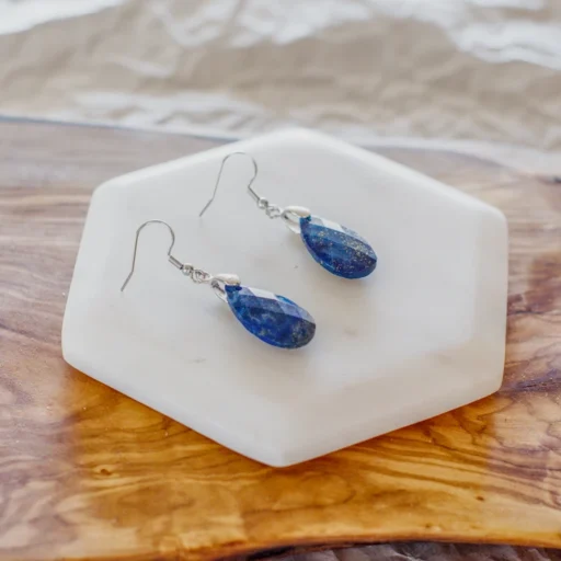 LAPIS LAZULI FACETED EARRINGS