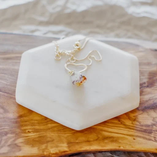 Raw Citrine Quartz Golden Necklace