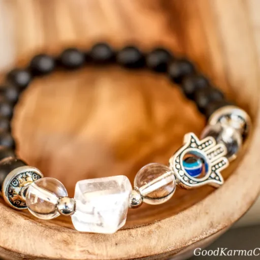 CLEAR QUARTZ  HAND BRACELET