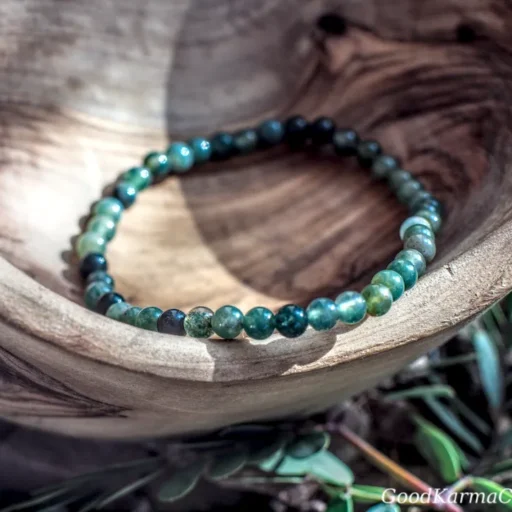 4MM MOSS AGATE BRACELET